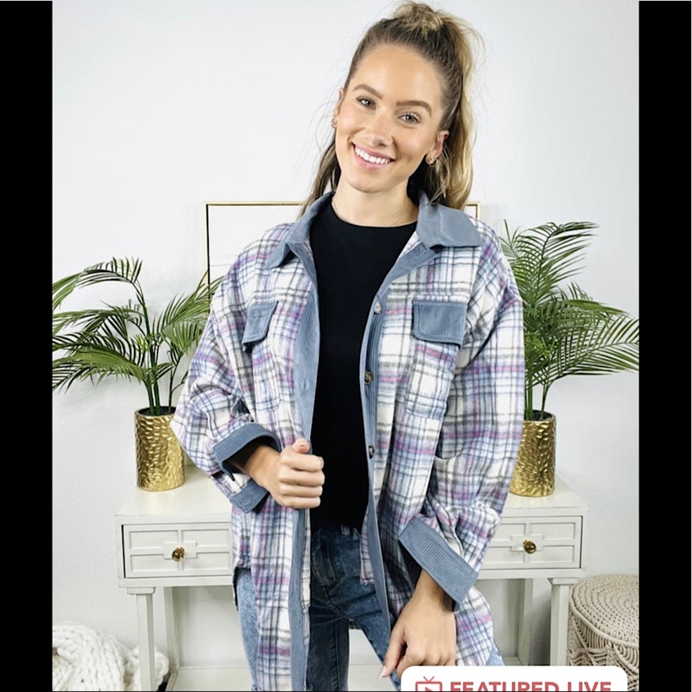 Davi & Dani Plaid Shacket